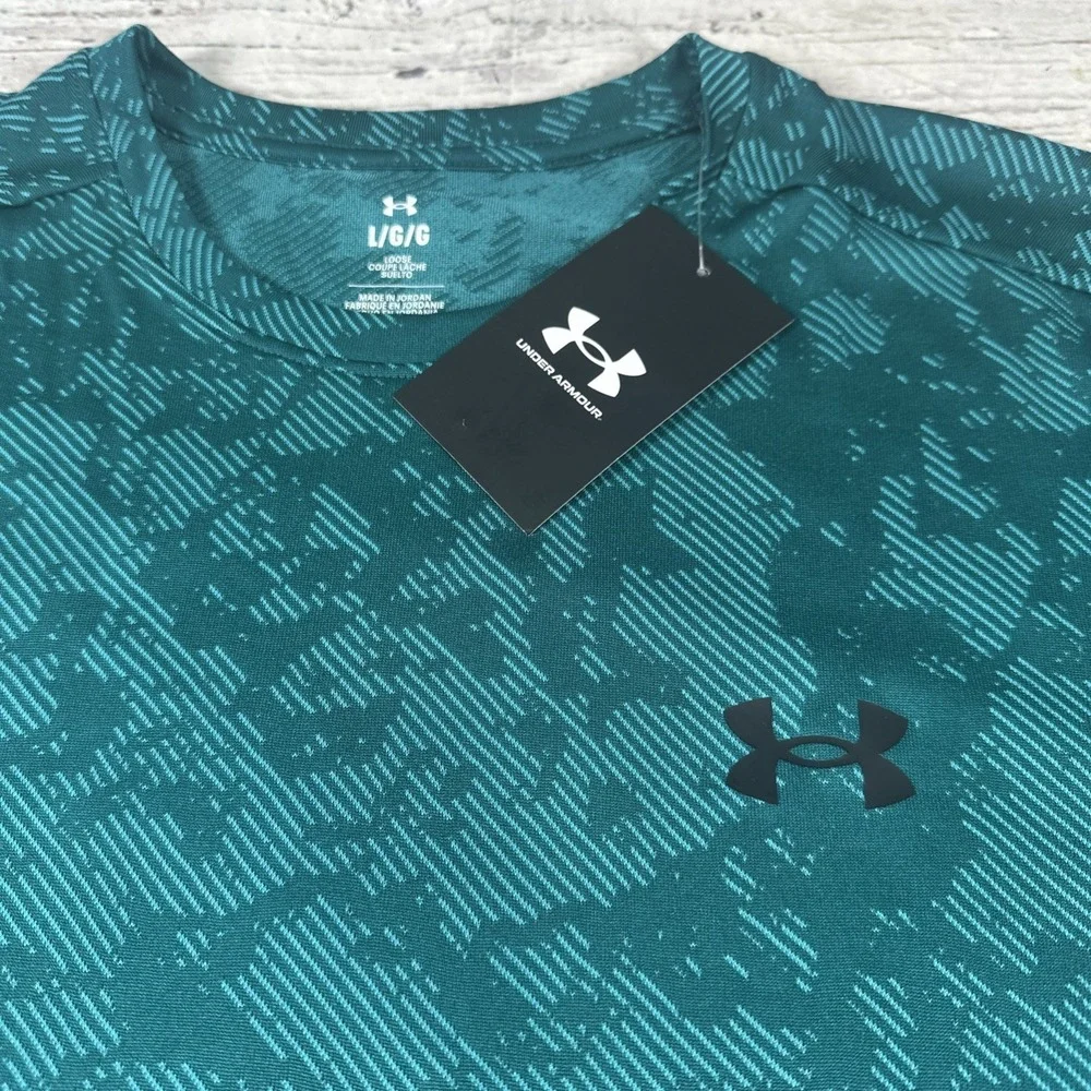 Under Armour Tech Vent Tee Men's Geode Green Moisture Wicking New size L NWT